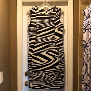 Calvin Klein zebra stripe dress